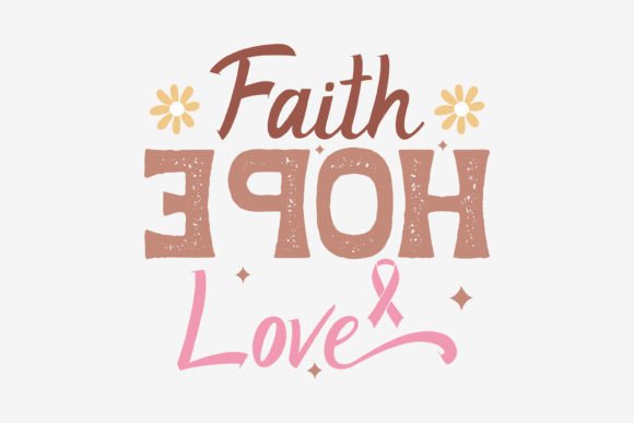 Breast Cancer SVG Faith Hope Love,Quote
