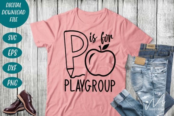 P is for Playgroup Svg, Gift for Teacher