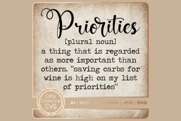 Review: Priorities Dictionary Definition Funny