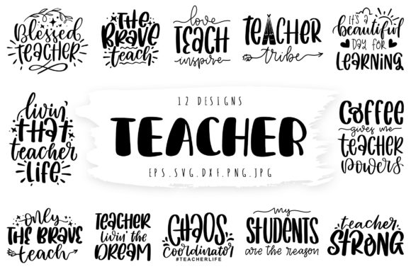 Teacher SVG Bundle Teacher Gift Quote